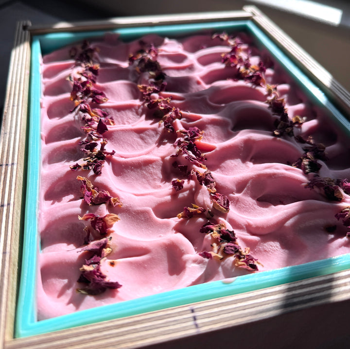 Rose Clay Tallow Soap – Cold Process Bar with Calamine and Honey