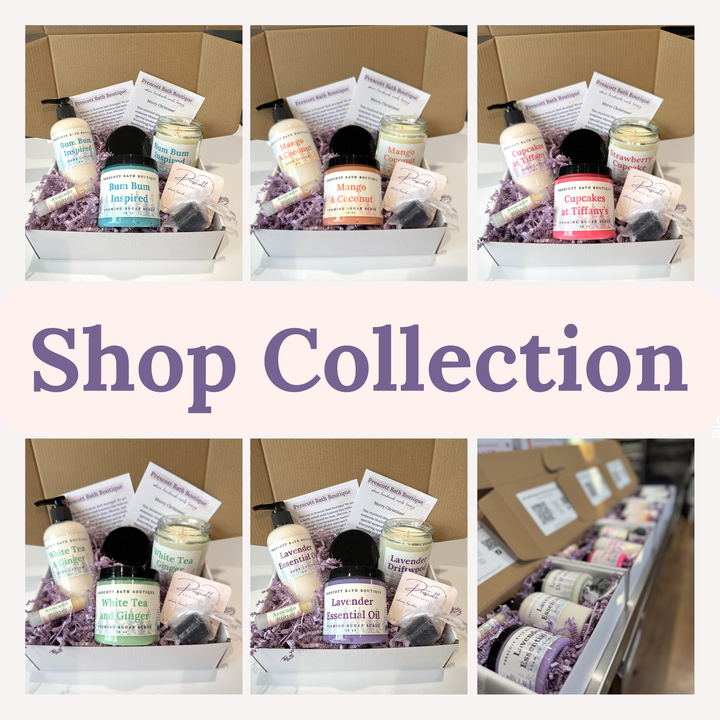 Christmas Spa Gift Box | Lotion, Scrub, Candle, Lip Balm | Winter Skincare Set