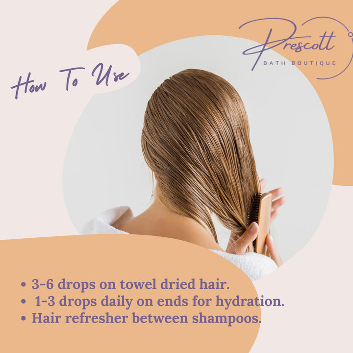 Nourishing Hair Oil With Broccoli Seed Oil and Daikon Seed Extract, All Natural Hair Care, Dry Scalp Oil, Frizz Control Oil, Beard Oil