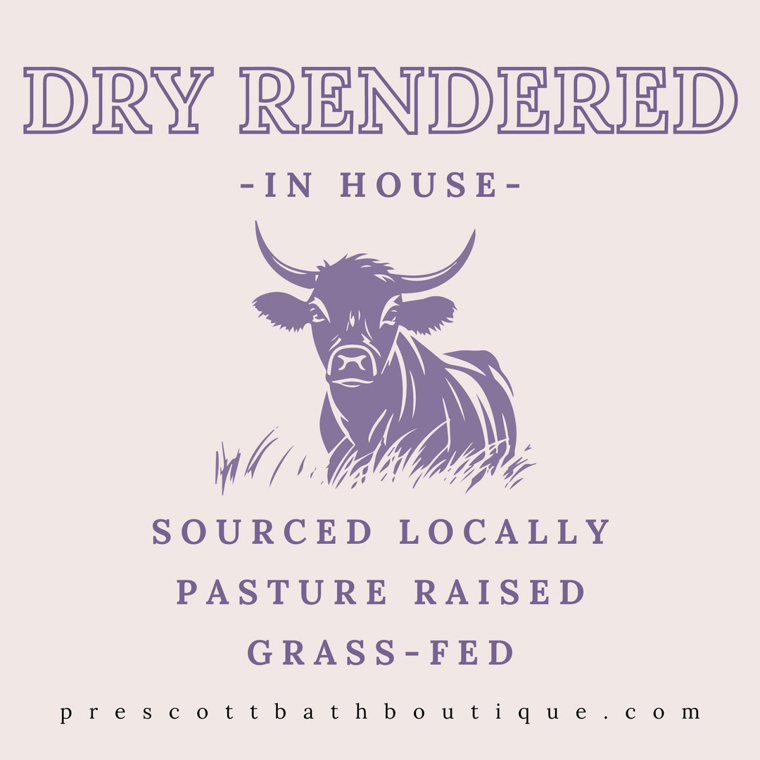 Tallow Lavender Bergamot Soap Bar, Lavender Infused Handmade Soap Gift, All Natural Oatmeal Soap, Gentle Cold Process Soap