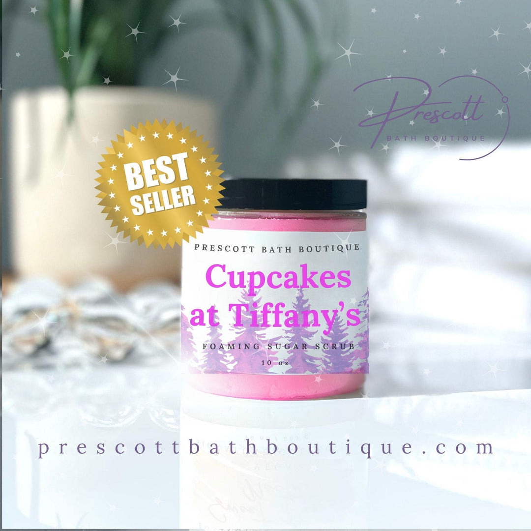 Cupcakes Whipped Soap Sugar Scrub, Shea Body Scrub, Vegan Body Polish, Spa Gift for Wife, Gift for Teen Girl, Bath and Body Gift, Foot Scrub