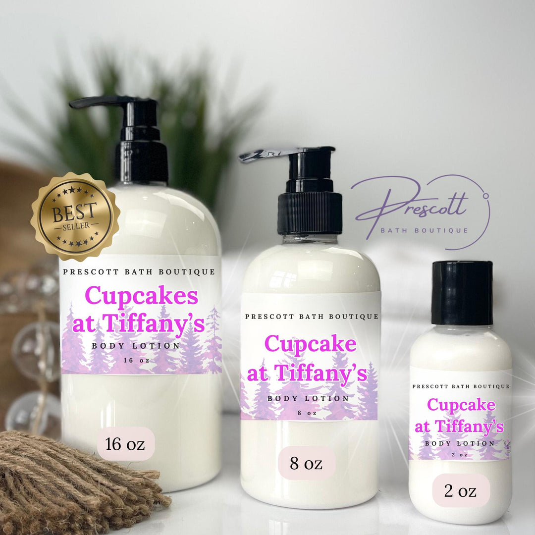 Cupcakes At Tiffany's Vanilla Buttercream Body Lotion, Sweet Scented Lotion for Dry Skin, Handmade Moisturizer for Women, Gift for Teen Girl
