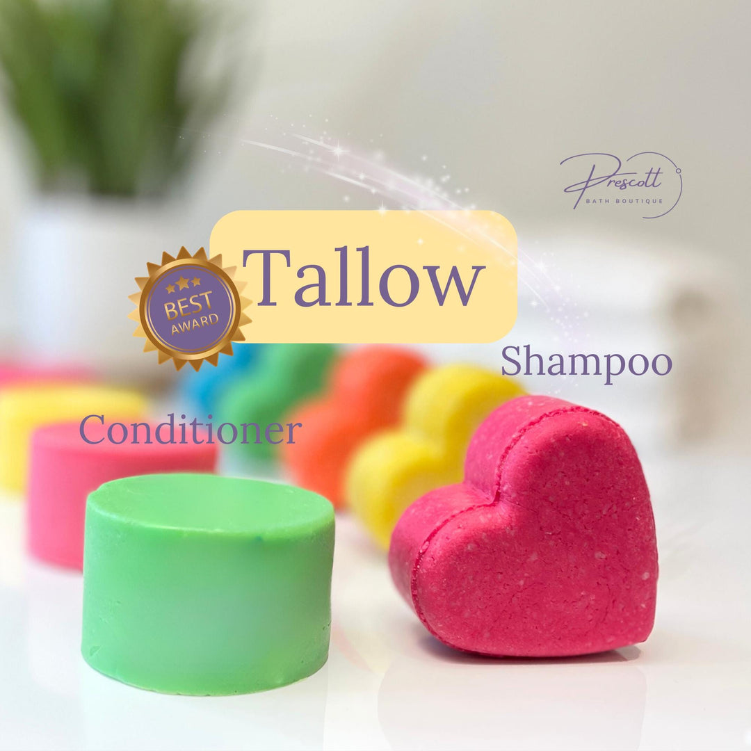 Tallow Shampoo Bar, Tallow Conditioner Bar, Shampoo Conditioner Set, Zero Waste, Travel Friendly, For Women, For Men, Sulfate Free Hair Care