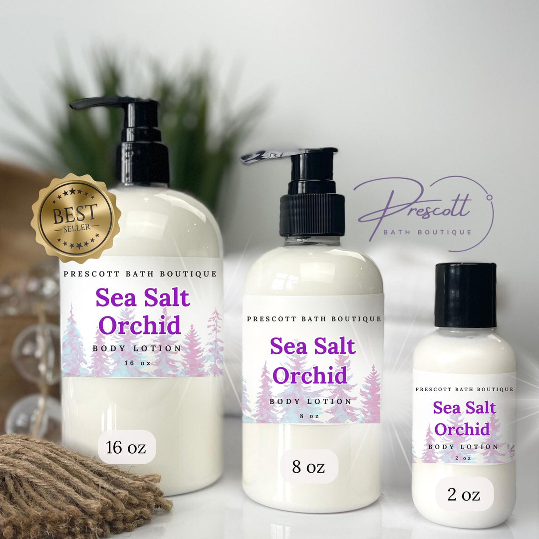 Sea Salt Orchid, Floral Body Lotion, Natural Skin Care, Self Care Gift, Gift for Wife, Teacher Gift, Citrus Lotion, Clean Girl Scent