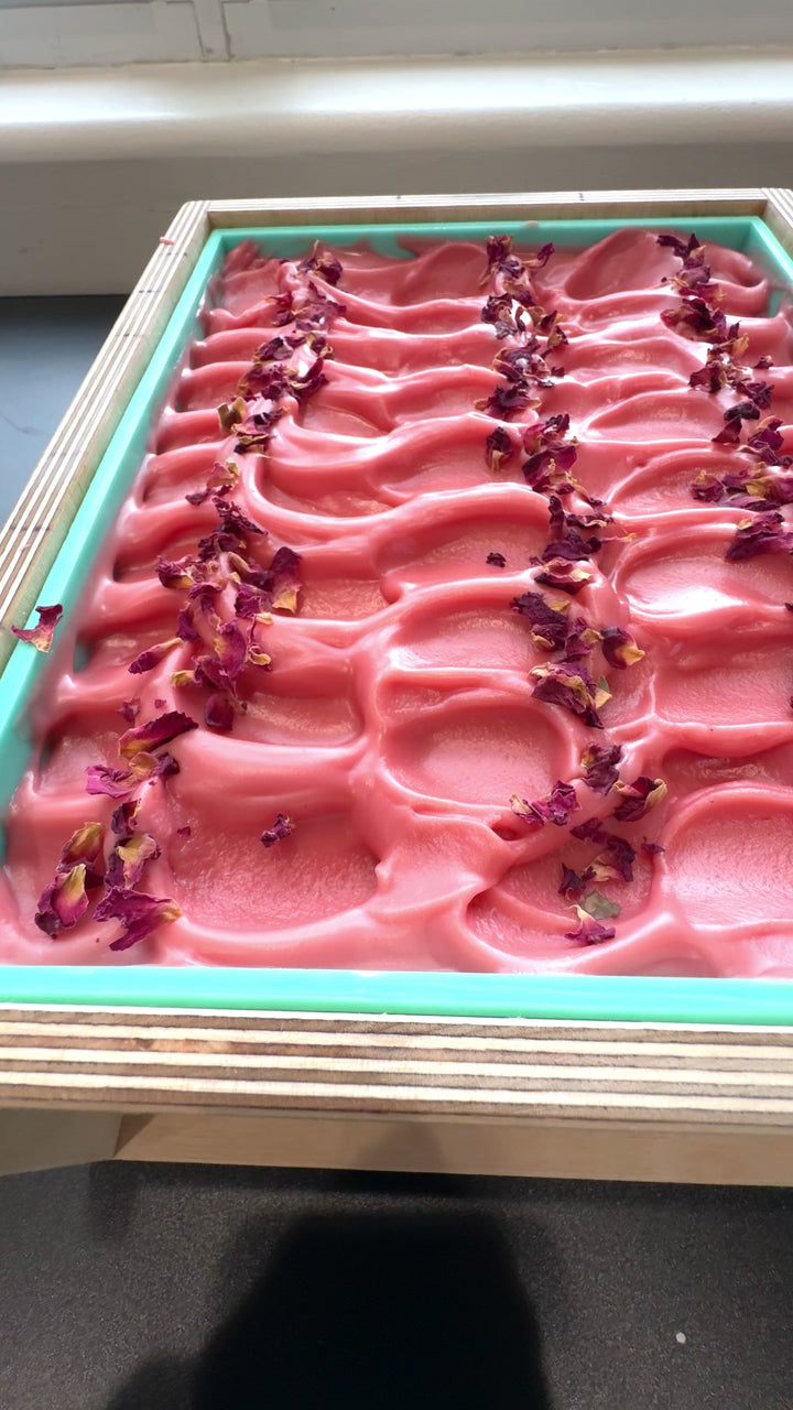 Rose Clay Tallow Soap – Cold Process Bar with Calamine and Honey